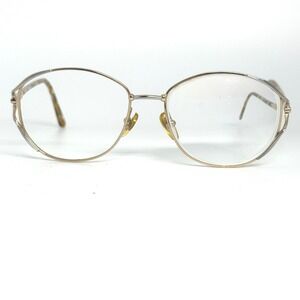 Lamy Vintage Womens Eyeglass Frames Gold Two Tone Tortoise 52-16 21674‎